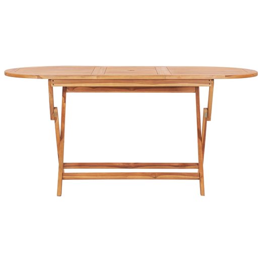 9-tlg. Garten-Essgruppe Klappbar Massivholz Teak