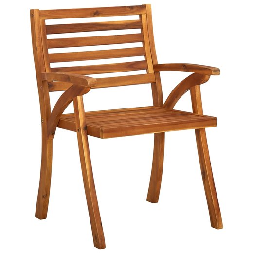 Garten-Esssthle mit Kissen 3 Stk. Massivholz Akazie