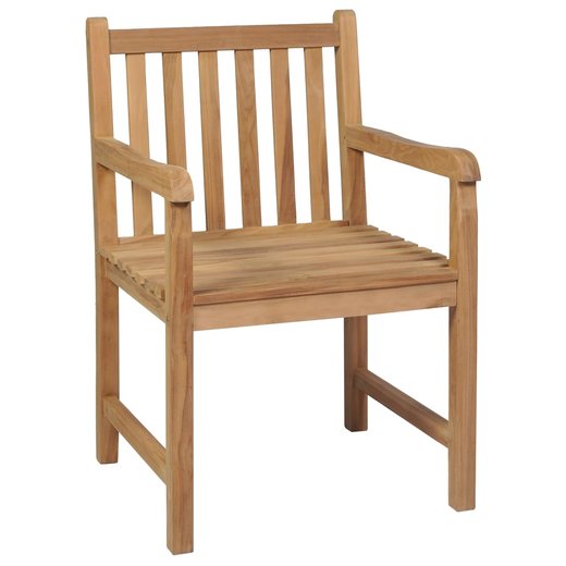 Gartensthle 2 Stk. mit Taupe Kissen Massivholz Teak