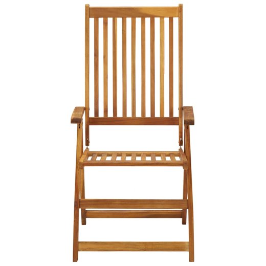 Klappbare Gartensthle 6 Stk. mit Auflagen Massivholz Akazie
