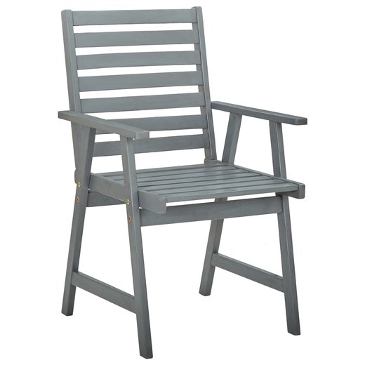 Garten-Esssthle mit Kissen 3 Stk. Massivholz Akazie