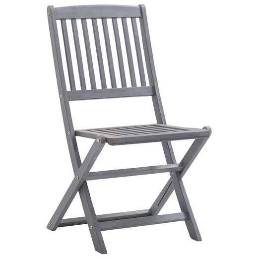 Klappbare Gartensthle 4 Stk. mit Kissen Massivholz Akazie