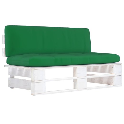Garten-Paletten-Mittelsofa Wei Imprgniertes Kiefernholz