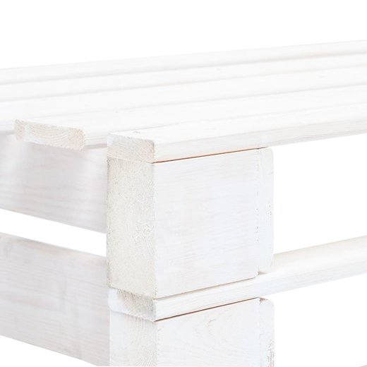 Garten-Paletten-Mittelsofa Wei Imprgniertes Kiefernholz