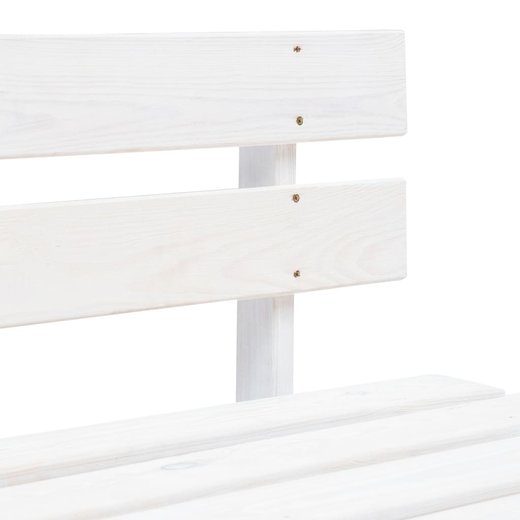 Garten-Paletten-Mittelsofa Wei Imprgniertes Kiefernholz
