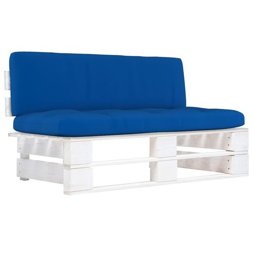 Garten-Paletten-Mittelsofa Wei Imprgniertes Kiefernholz