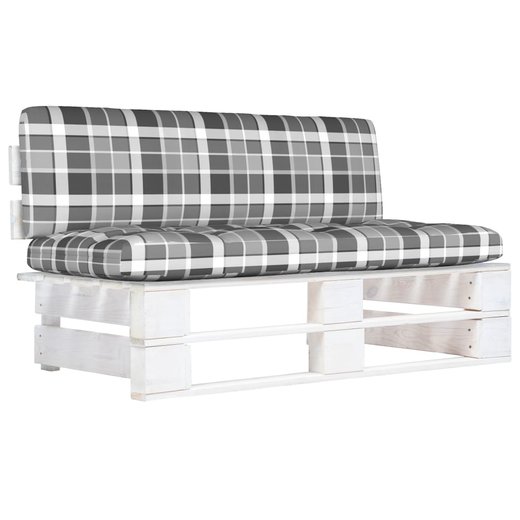 Garten-Paletten-Mittelsofa Wei Imprgniertes Kiefernholz