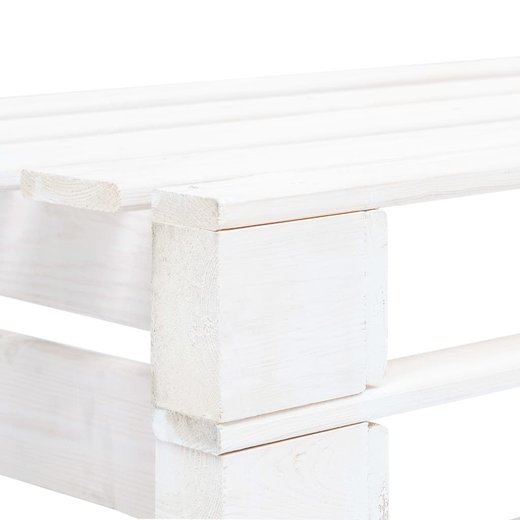 Garten-Paletten-Mittelsofa Wei Imprgniertes Kiefernholz