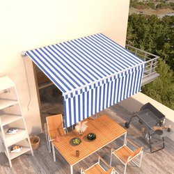 Gelenkarmmarkise Einziehbar mit Jalousie 3x2,5 m Blau und...