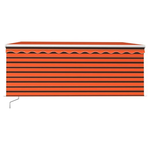 Gelenkarmmarkise Einziehbar mit Jalousie 3x2,5 m Orange Braun