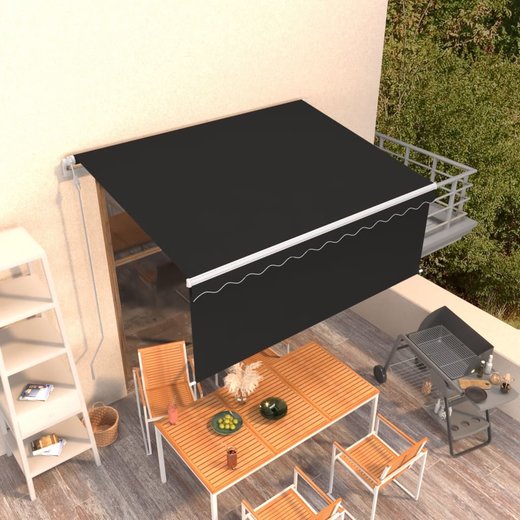 Gelenkarmmarkise Automatisch mit Jalousie 3,5x2,5 m Anthrazit
