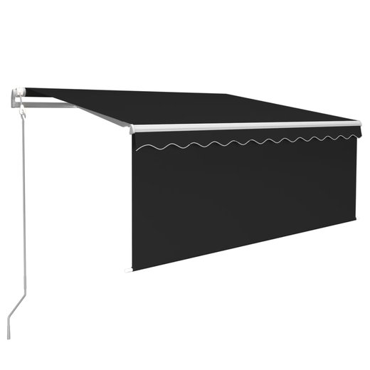 Gelenkarmmarkise Automatisch mit Jalousie 3,5x2,5 m Anthrazit
