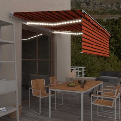 Gelenkarmmarkise Einziehbar mit Jalousie LED 4x3 m Orange...