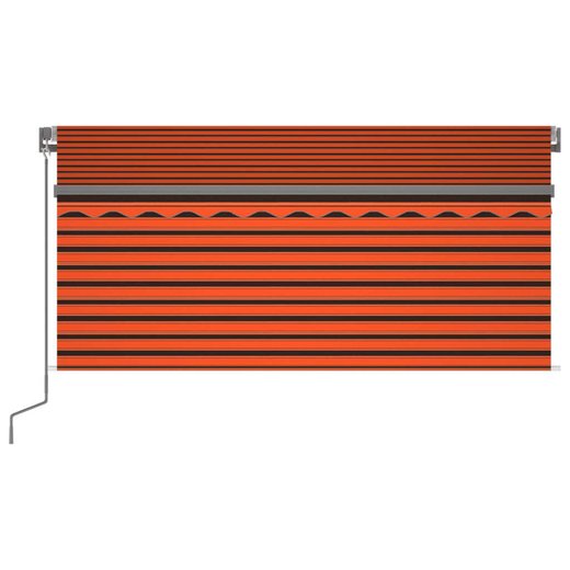 Gelenkarmmarkise Einziehbar Jalousie LED 3x2,5 m Orange Braun
