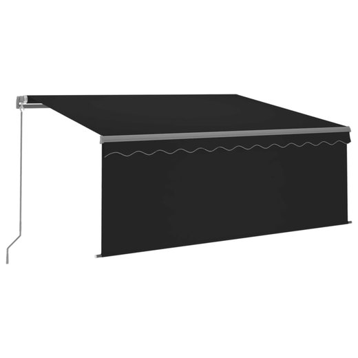 Gelenkarmmarkise Einziehbar mit Jalousie 3,5x2,5 m Anthrazit