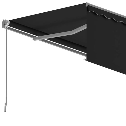 Gelenkarmmarkise Einziehbar mit Jalousie 3,5x2,5 m Anthrazit