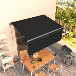 Gelenkarmmarkise Einziehbar mit Jalousie 3,5x2,5 m Anthrazit