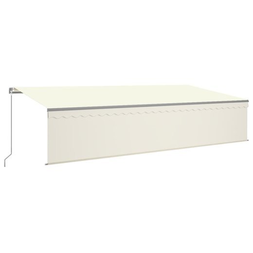 Gelenkarmmarkise Einziehbar mit Jalousie 6x3 m Creme