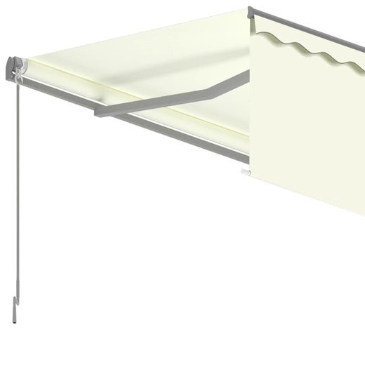 Gelenkarmmarkise Einziehbar mit Jalousie 6x3 m Creme
