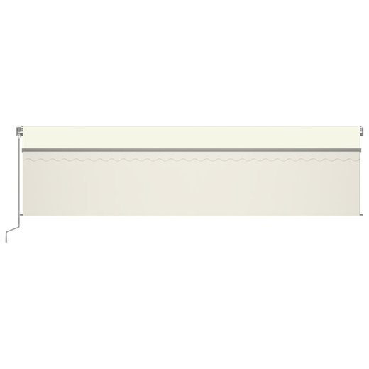 Gelenkarmmarkise Einziehbar mit Jalousie & LED 6x3 m Creme