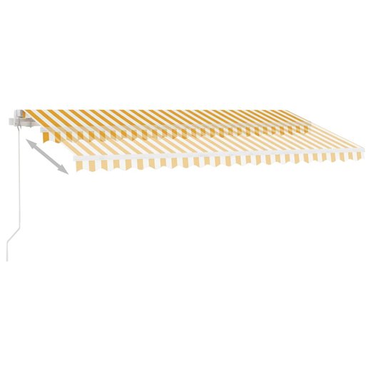 Gelenkarmmarkise Einziehbar mit LED 400x300 cm Gelb und Wei