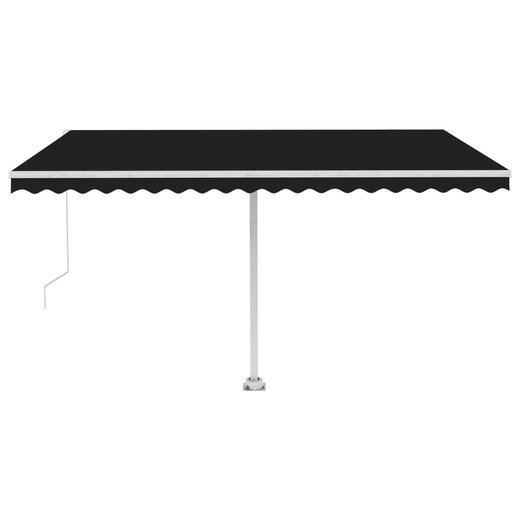 Gelenkarmmarkise Einziehbar mit LED 450x300 cm Anthrazit