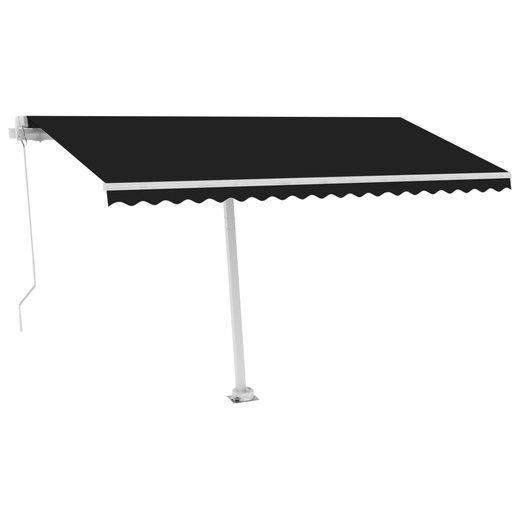 Gelenkarmmarkise Einziehbar mit LED 450x300 cm Anthrazit