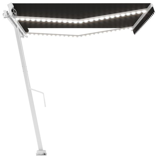 Gelenkarmmarkise Einziehbar mit LED 450x300 cm Anthrazit