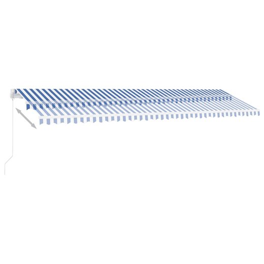 Gelenkarmmarkise Einziehbar mit LED 600x300 cm Blau und Wei