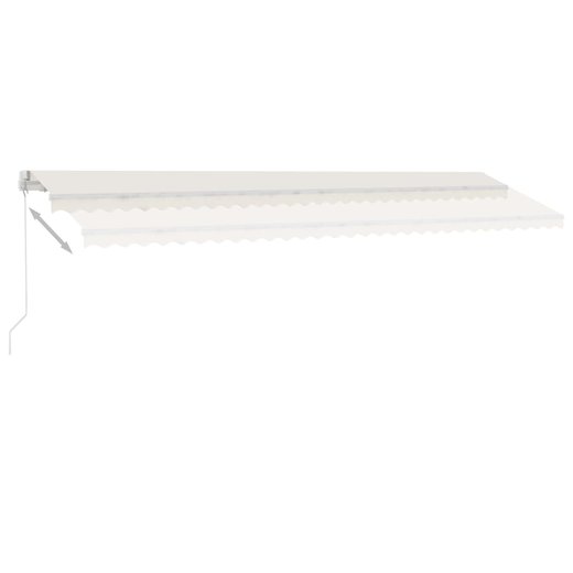 Gelenkarmmarkise Einziehbar mit LED 600x300 cm Cremewei