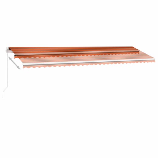 Gelenkarmmarkise Einziehbar mit LED 600x300 cm Orange und Braun