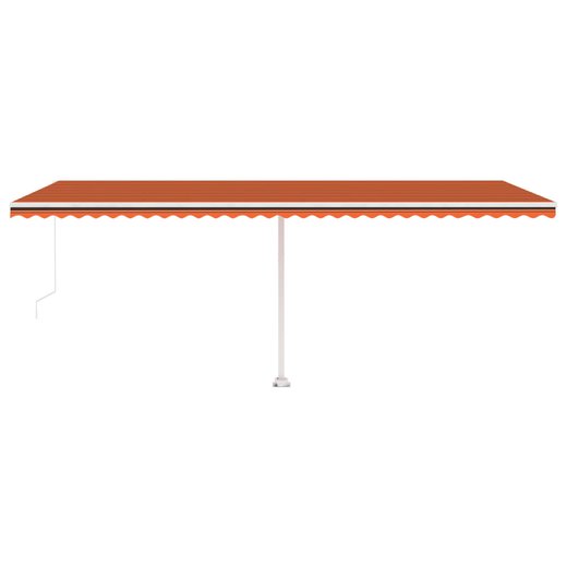 Gelenkarmmarkise Einziehbar mit LED 600x300 cm Orange und Braun