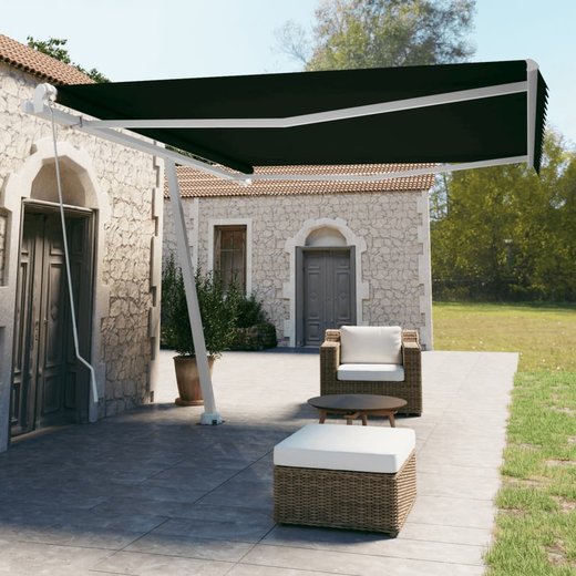 Standmarkise Einziehbar Handbetrieben 450x350 cm Anthrazit