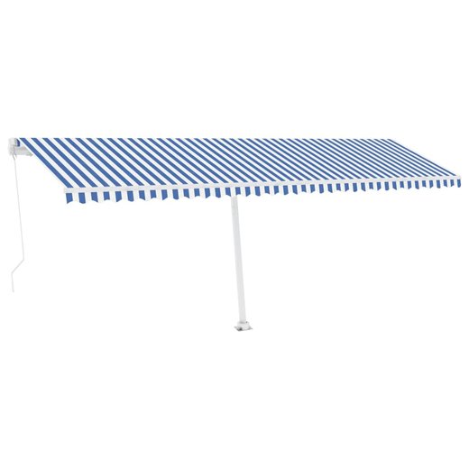 Standmarkise Einziehbar Handbetrieben 600x350 cm Blau/Wei