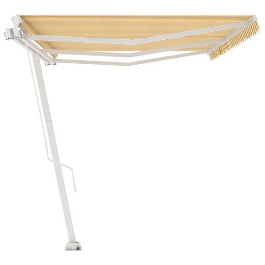 Standmarkise Einziehbar Handbetrieben 600x350 cm Gelb/Wei