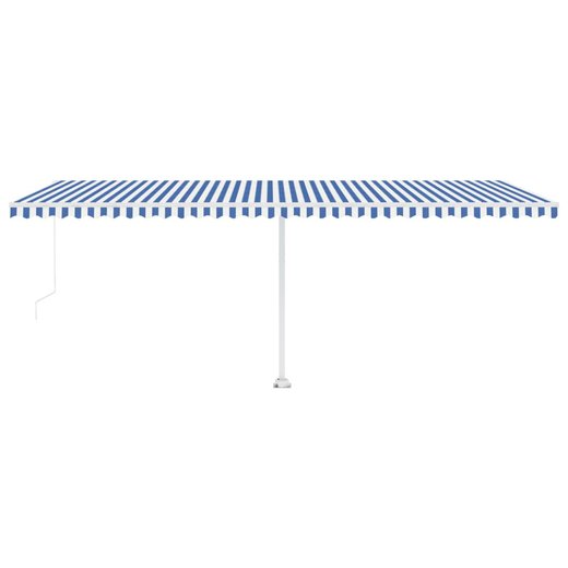 Gelenkarmmarkise Einziehbar mit LED 600x350 cm Blau und Wei