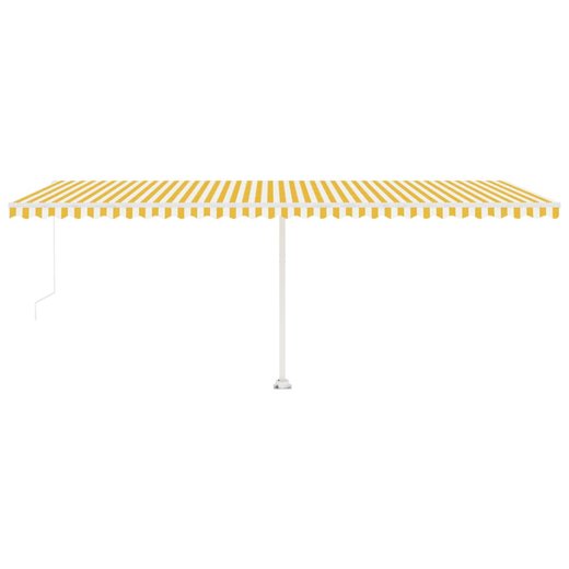 Gelenkarmmarkise Einziehbar mit LED 600x350 cm Gelb und Wei