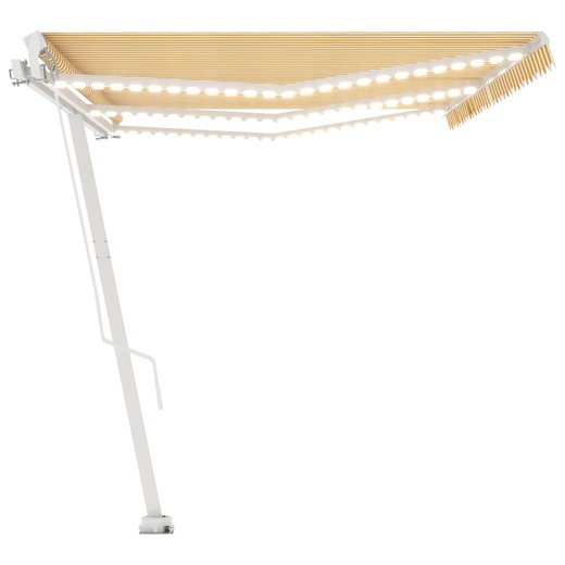 Gelenkarmmarkise Einziehbar mit LED 600x350 cm Gelb und Wei