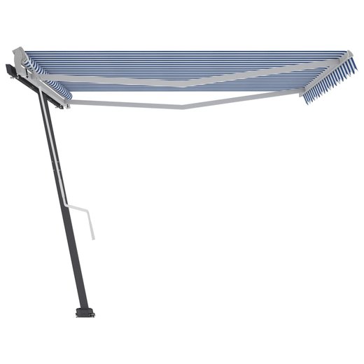 Standmarkise Einziehbar Handbetrieben 450x300 cm Blau/Wei