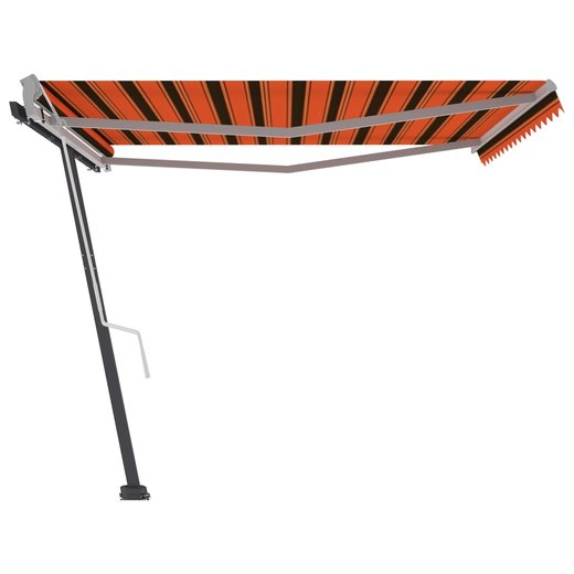 Standmarkise Einziehbar Handbetrieben 450x300 cm Orange/Braun