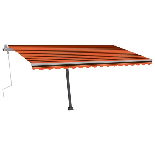 Standmarkise Einziehbar Handbetrieben 450x300 cm Orange/Braun