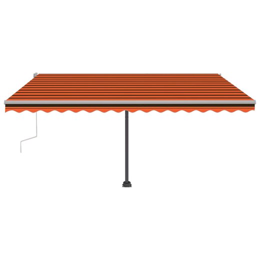 Standmarkise Einziehbar Handbetrieben 450x300 cm Orange/Braun