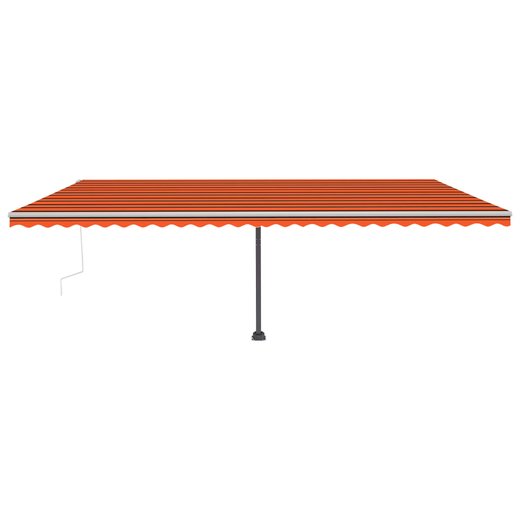 Gelenkarmmarkise Einziehbar mit LED 600x300 cm Orange und Braun
