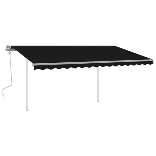 Gelenkarmmarkise Einziehbar mit LED 4,5x3 m Anthrazit