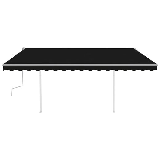 Gelenkarmmarkise Einziehbar mit LED 4,5x3 m Anthrazit