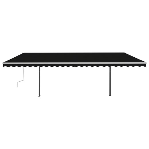 Gelenkarmmarkise Einziehbar mit LED 6x3 m Anthrazit