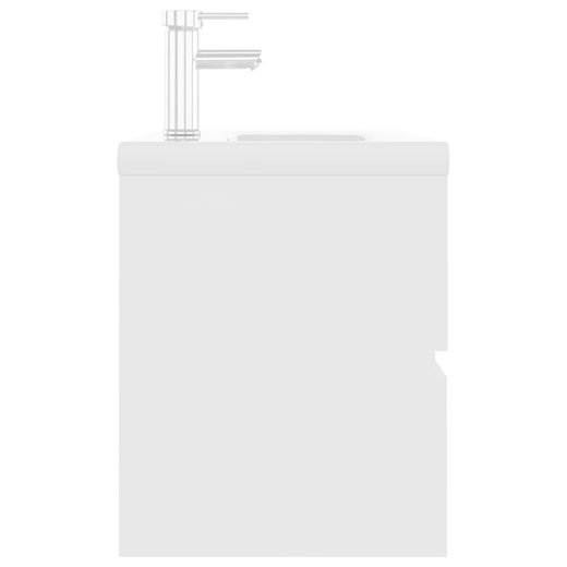 Waschbeckenunterschrank mit Einbaubecken Wei Spanplatte