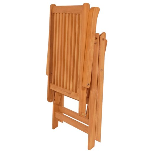 Garten-Liegesthle mit Kissen 8 Stk. Massivholz Teak