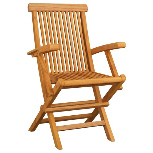 Gartensthle mit Taupe Kissen 8 Stk. Massivholz Teak