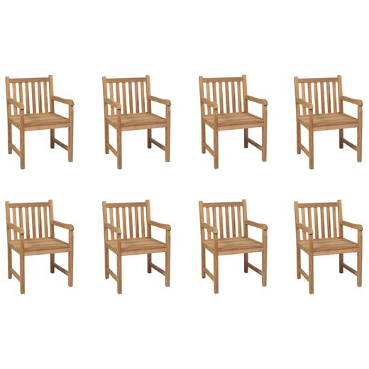 Gartenst�hle 8 Stk. Massivholz Teak